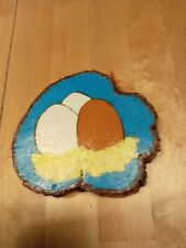 Dipinto a mano su legno naturale di Ginepro Toscano- Uova