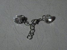 BOTTONI 2 PZ CRISTALLO SWAROVSKI ALLACCIATURA CHIUSURA ALAMARO NUOVO DIAM 1,2 CM