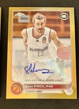 Sam Froling Illawarra Hawks 2022-23 NBL Topps Chrome Gold Auto/50