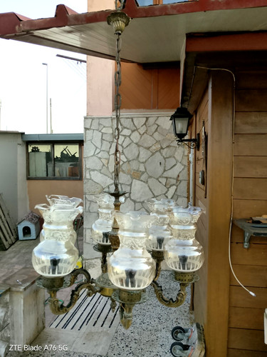 Lampadario antico sei lampade