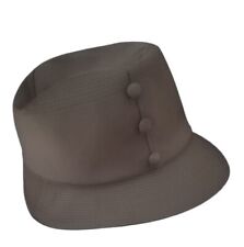 Vintage Cappello cloche con visiera in feltro di lana e tessuto  misto 