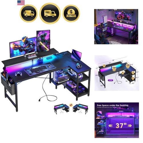 Scrivania gaming con luci led - con,