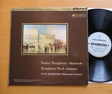 SAX 2398 ED1 Mendelssohn Schumann Symphony no. 4 Klemperer Columbia 1st B/S EX