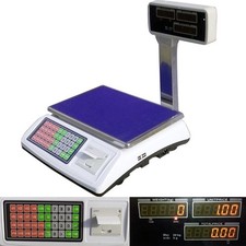 BILANCIA PROFESSIONALE DA BANCO DIGITALE MAX 50KG 5 GR CON DISPLAY CON SCONTRINO
