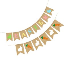  2 Pcs Ghirlanda Addobbi Primavera Banner Garland Bandiere Con Stendardi