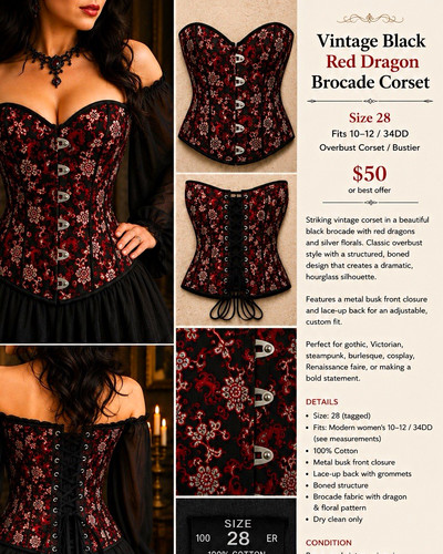 Corsetto overbust broccato