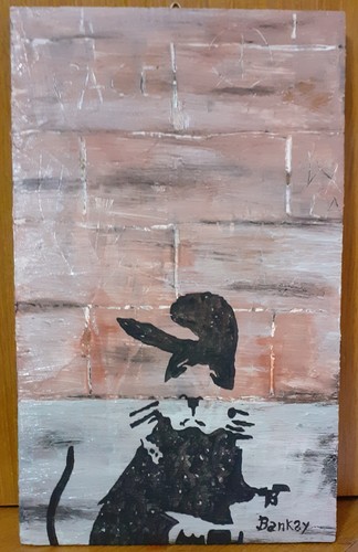 Quadro 31x19 dipinto tavola - quadro,