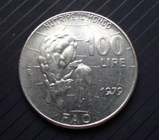 Moneta 100 lire 1979 "NUTRIRE