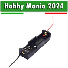 Contenitore box con fili porta batterie 1 stilo tipo AA per Arduino