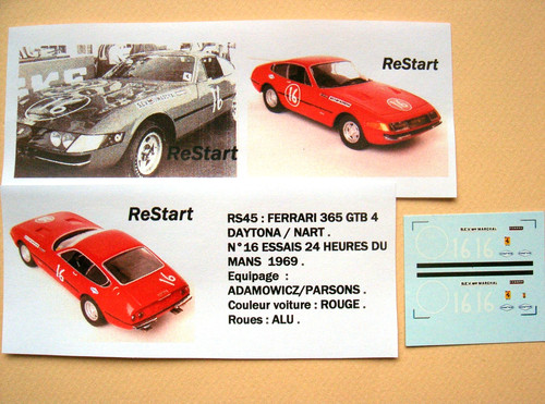 Rs045 decal restart - rs045, 1/43