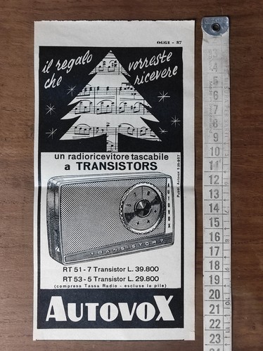 Pubblicità vintage del - , 1957