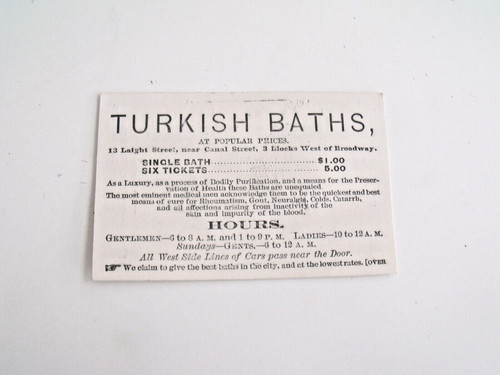 Rare turkish baths advertising - rare,