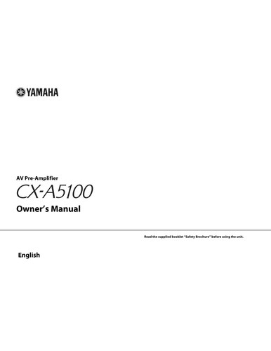 Yamaha a5100 av - cx-a5100,