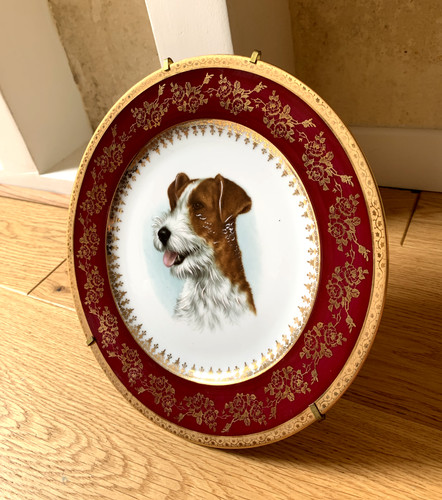 Assiette chien fox terrier - assiette,