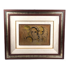 ERNESTO TRECCANI (1920 -2009) Quadro SERIGRAFIA Multiplo su Lastra d'Argento