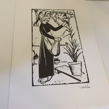 Lorenzo Viani (1882-1936) Donna con vaso - Xilografia 