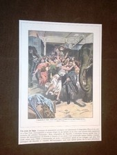 Anno 1909 New York Arrivo del Telegrafista Bins USA Copertine Domenica Corriere