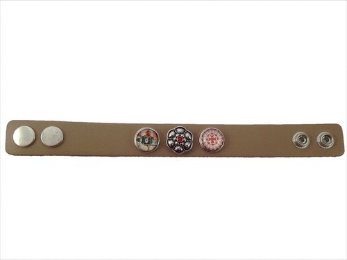Bracciale pelle beige - bracciale,