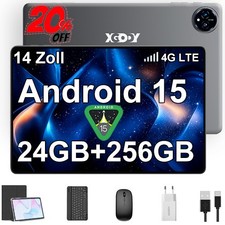 2025 nuovo tablet 14 pollici Android 15 24 GB RAM + 256 GB 8000 mAh 4G LTE 2SIM WlFl GPS