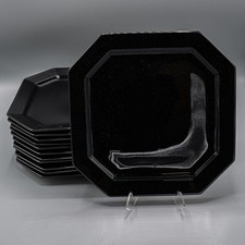 Bernardaud Limoges Gemini Piatti di Servizio Caricabatterie Nero 11" Set di 12