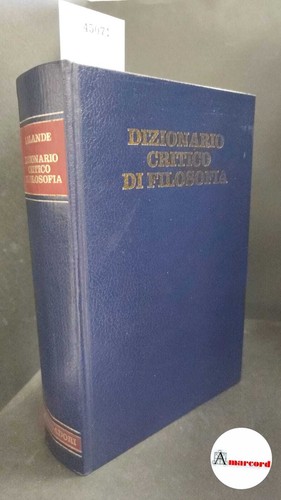 Andre lalande dizionario - lalande.,