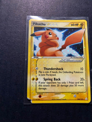 Pikachu 104 110 gold - pikachu, holo