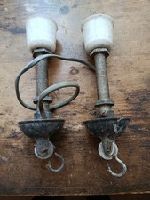 portalampade antiche in ceramica con carrucola