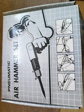 MARTELLO PNEUMATICO AD ARIA COMPRESSA SCALPELLATORE CON PUNTE E SCALPELLI(2kit)