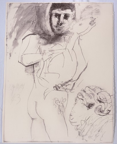 Pablo picasso homme au - l'homme,