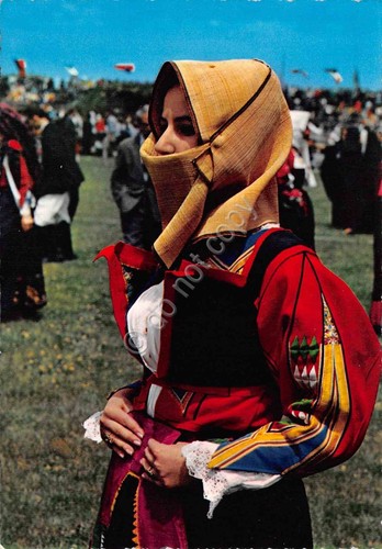 Cartolina costumi tradizionali - cartolina,