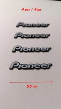 4 Pioneer Metal Stickers Logo