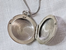 Collana Con  Ciondolo Porta Segreti In Argento 925 Portafoto O Porta Pillole