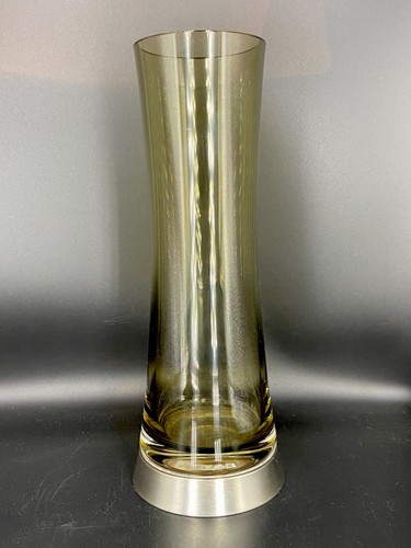 Vaso vetro fumé con - vaso, base