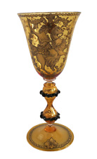 Calice calice calice vetro di Murano da collezione venezia ambra vintage firmato Biemmeci 