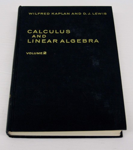 Calculus and linear algebra - calculus,
