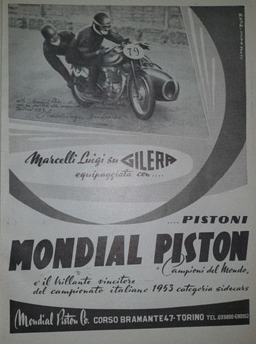 Moto gilera mondial piston - gilera,