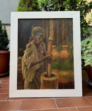 ANTICO DIPINTO ORIENTALISTA  (1936) - DONNA ETIOPE - MINGARDI 1936 - QUORAM