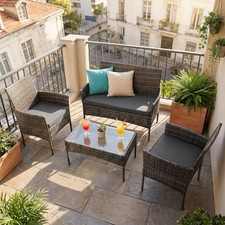 Mobili da giardino 4 pezzi set