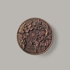 Medaglia Bronzo Arte AUGUSTO MURER 1982 Cassa Risparmio Padova Calendario Retrò