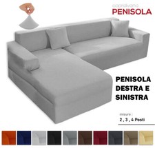 Copridivano con PENISOLA a destra  sinistra 2 3 e 4 posti elasticizzato angolare