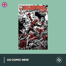 Deadpool black white - white, blood