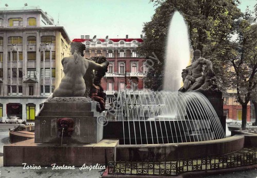 Cartolina torino fontana - torino,