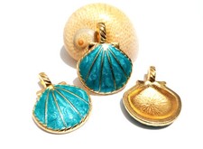 2pz charms ciondoli conchiglia