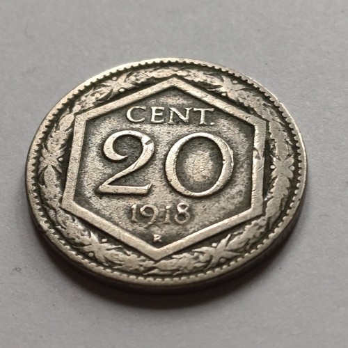 Moneta cent esagono 1918 - moneta,
