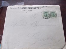 Busta d'epoca con francobollo Umberto I 25 centesimi