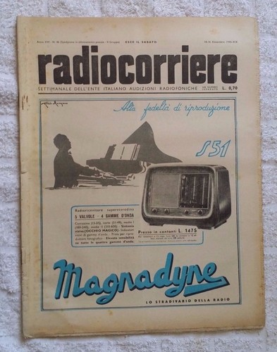 Radiocorriere eiar 1940 n - tv,
