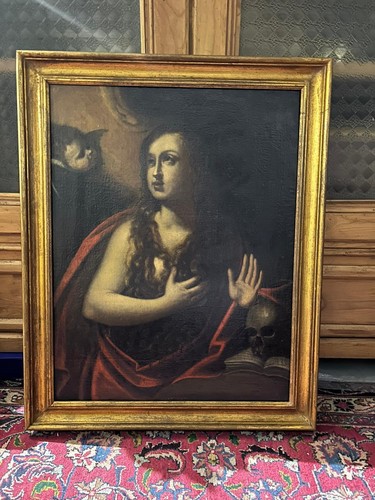 Maddalena penitente olio - olio, su