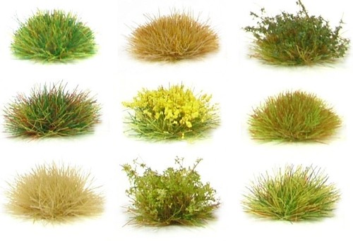 Static grass tufts self