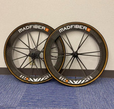 Madfiber Carbonio Tubolare Bici da Strada Ruote Cerchio Freno 60/66mm 1075g Usato [Ottimo]