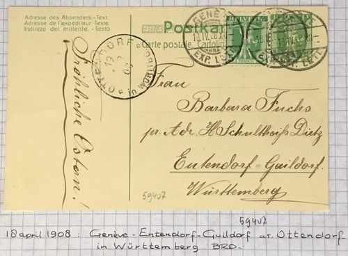 Svizzera 1908 card - svizzera,